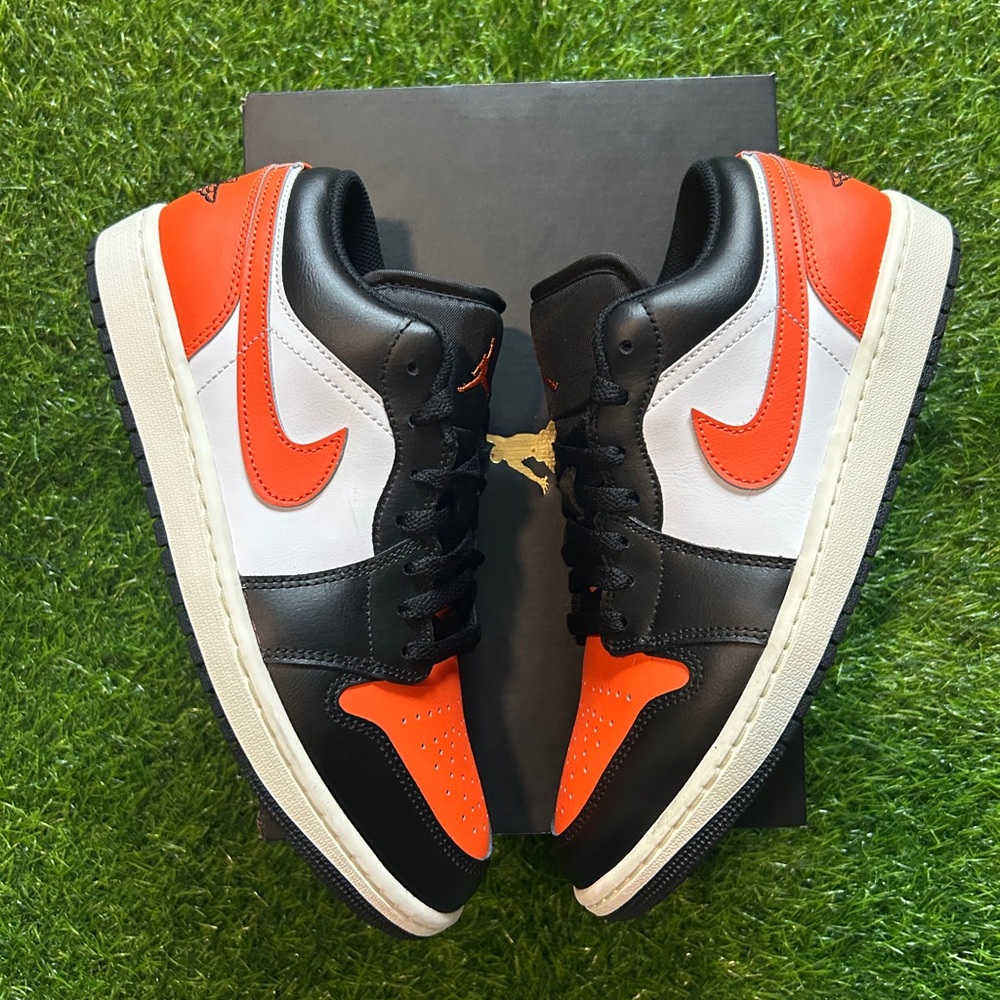 Air Jordan 1 Low Shattered Backboard Men’s Size 9 Black Orange White w/ Box